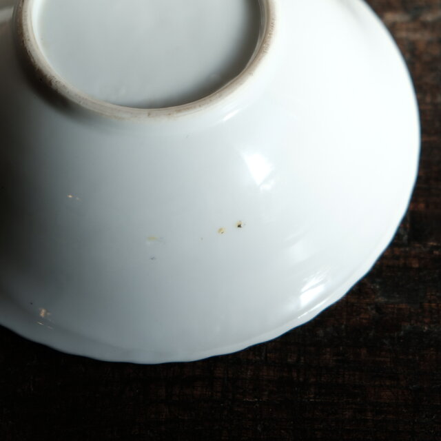 巻物の絵◇時代物 色絵金彩波縁碗 骨董/antiques 古道具 古民家 昭和初