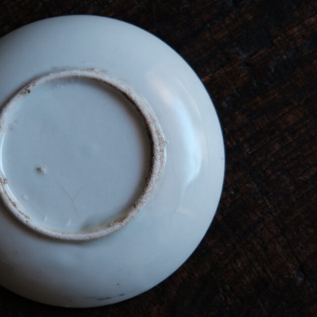 蕪大根と漢字◇時代物 印判小皿 antiques 骨董 古民家 古道具 丁寧な