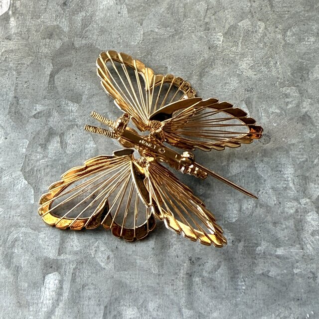 SCM48-【 MONET 】モネ・ヴィンテージブローチ Butterfly Enamel