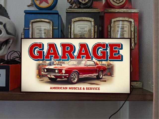 オーダー無料 Lサイズ】マッスルカー ガレージ アメリカン アメ車 店舗