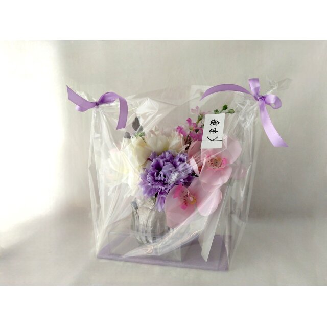 お供え 仏花【アーティフィシャルフラワー】薄ピンク胡蝶蘭 | iichi