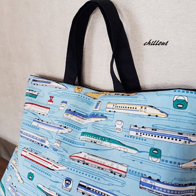 入園・入学】レッスンバッグ：新幹線：みずいろ【0526】 | iichi 日々