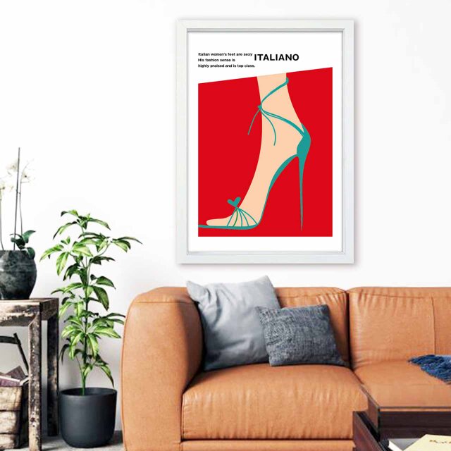 グリーンハイヒール 送料無料 イイネたのしいポスター イラスト