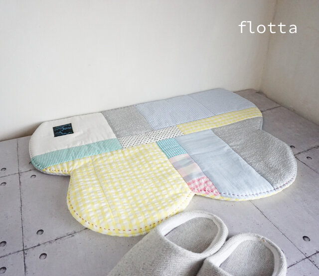 パッチワークなくもの形のフリーマット（イエロー系） | iichi 日々の