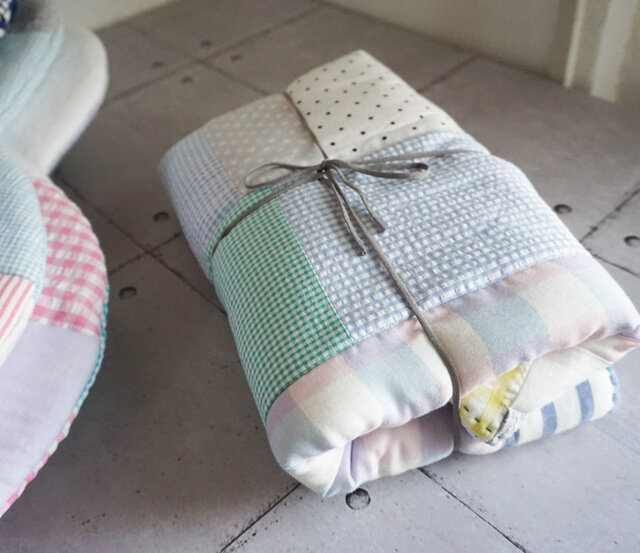 パッチワークなくもの形のフリーマット（イエロー系） | iichi 日々の