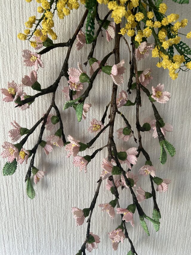 籐の春スワッグ（桜のスワッグ） | iichi 日々の暮らしを心地よくする