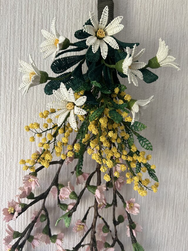 籐の春スワッグ（桜のスワッグ） | iichi 日々の暮らしを心地よくする