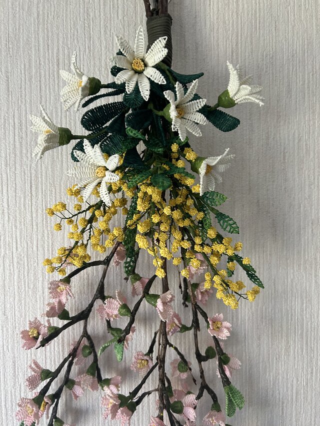 籐の春スワッグ（桜のスワッグ） | iichi 日々の暮らしを心地よくする