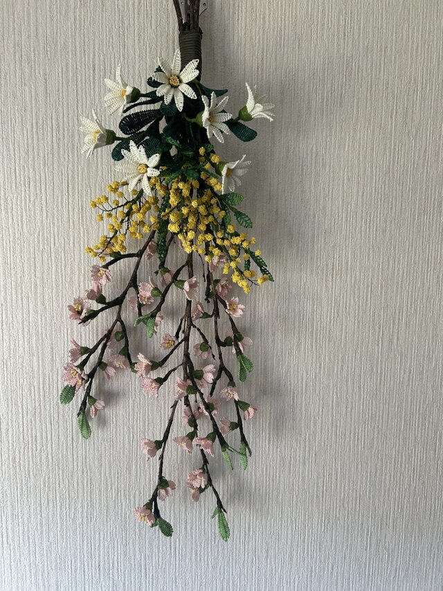 籐の春スワッグ（桜のスワッグ） | iichi 日々の暮らしを心地よくする