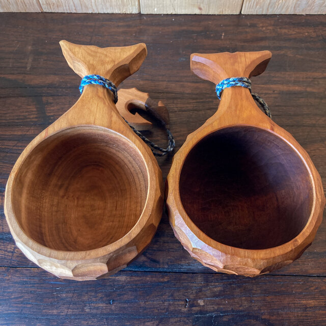 クジラなククサ｜オイル仕上げ｜サクラ｜約150cc | iichi 日々の暮らし