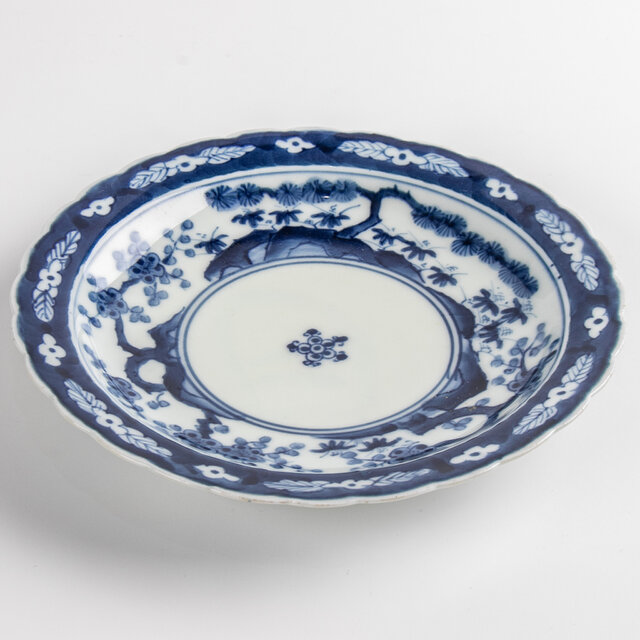 古伊万里 染付松竹梅文七寸皿 明治時代 F131-B | iichi 日々の暮らしを