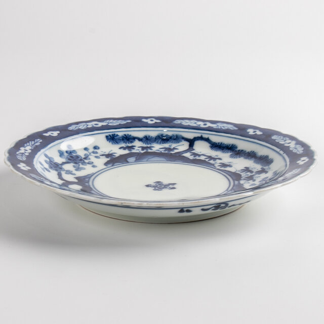 古伊万里 染付松竹梅文七寸皿 明治時代 F131-B | iichi 日々の暮らしを