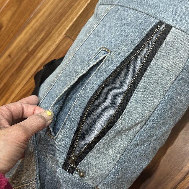 ボディバッグ☆デニムリメイク☆トートバッグ マザーズバッグ ウエスト