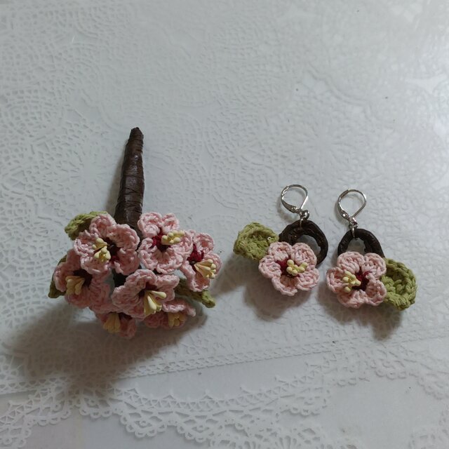 サクラピアス - ハンドメイドのコピー | iichi 日々の暮らしを心地よく