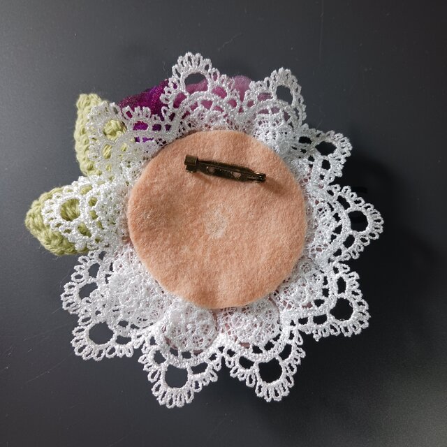 バラモチーフ コサージュ ハンドメイドのコピー | iichi 日々の暮らし