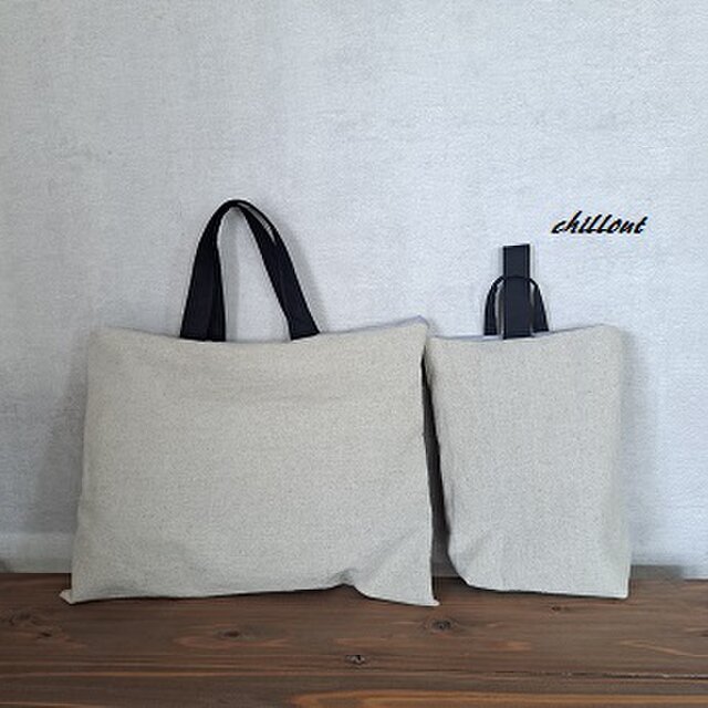 入園・入学】リネン×ブラック：入園バッグ5点セット【0654】 | iichi