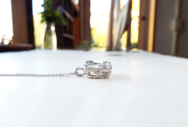 一点物】デンドリティッククォーツのペンダントトップ（薄氷No.07