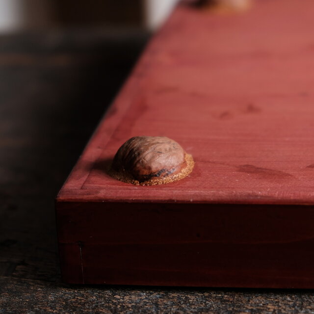 時代古民具　漆塗　三足桶　M　9839A 深く美しい色味◇伊勢漆器 胡桃足膳 角盆 古物 古民家 骨董・antiques