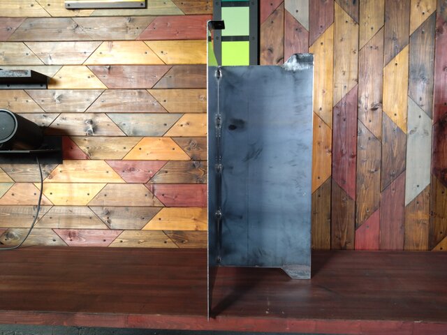 無塗装でアイアンな鉄板鉄脚♪ 2.3×500×250×600mm 2脚ver. ダイニング