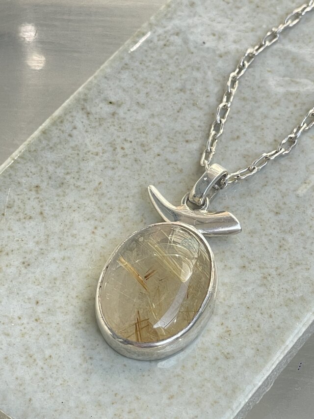 ルチルクォーツ ネックレス シルバー925 | 金運・浄化 | 太陽神経叢