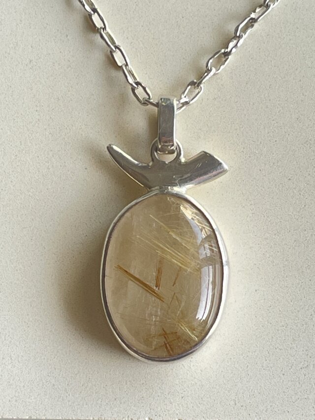 ルチルクォーツ ネックレス シルバー925 | 金運・浄化 | 太陽神経叢