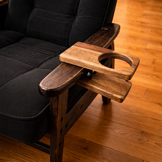 無垢材クリップ式ドリンクホルダー｜ウォールナット／アカシア | iichi