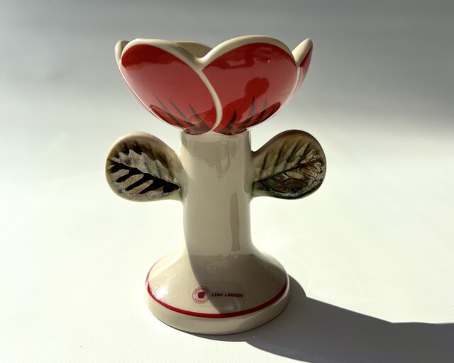 vintage美品 30's 40's ギャング ピンストライプ ビスポーク Hoganas Lisa Larson チューリップ キャンドルホルダー | iichi 日々の