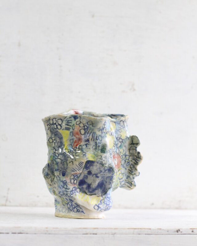 花瓶 「魚になる夢」手びねり陶芸 mmmmadepottery | iichi 日々の