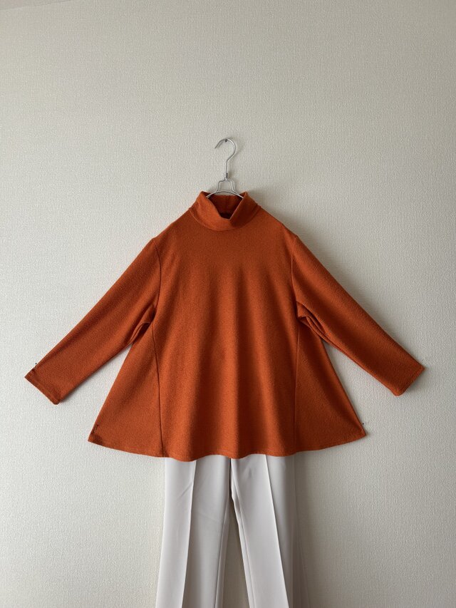 テントラインのニットトップス オレンジ サイズ展開あり | iichi 日々