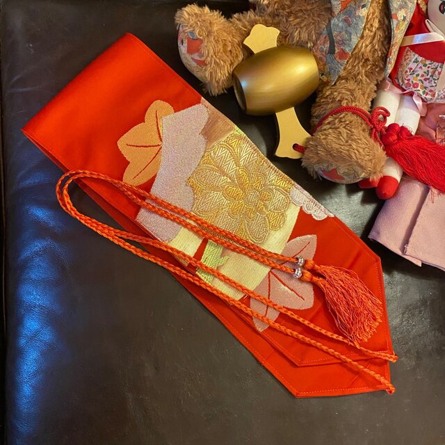 着物リメイク セミロングワンピース／ドレス／洗える化繊 名古屋帯