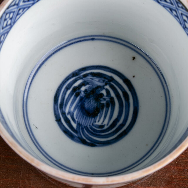 古伊万里 染錦 楼閣山水人物図 大向付 蕎麦猪口 明治時代 | iichi 日々