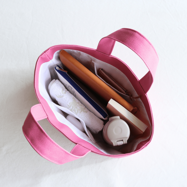 在庫アリ☆イチゴミルク 倉敷産8号帆布使用横長トートM | iichi 日々の