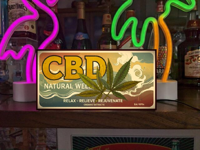 オーダー無料】CBD カンナビジオール 大麻 ガンジャ 薬局 レトロ