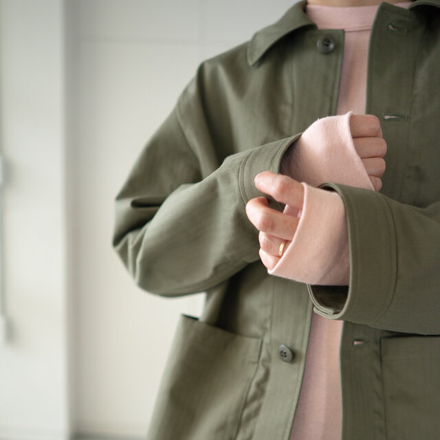 コットンヘリンボン/カバーオールジャケット/olive drab | iichi 日々