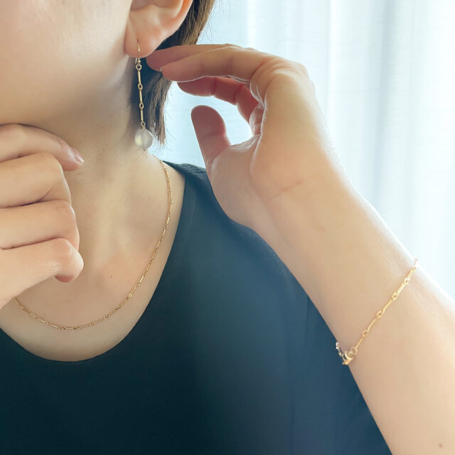 光をリレーする ✧ 14kgf バーチェーン 4way ネックレス＆ブレスレット