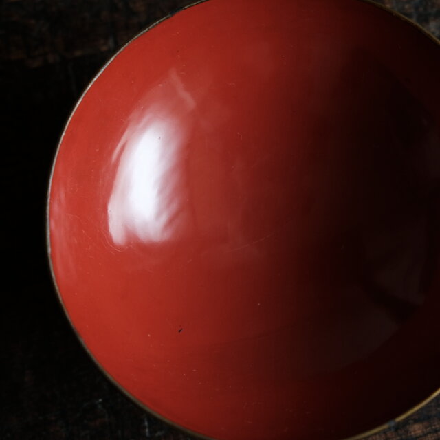 梅と鳥◇深緑で素敵。時代物 漆芸蒔絵蓋付椀 古漆器 骨董・antiques