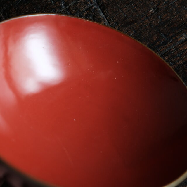 梅と鳥◇深緑で素敵。時代物 漆芸蒔絵蓋付椀 古漆器 骨董・antiques