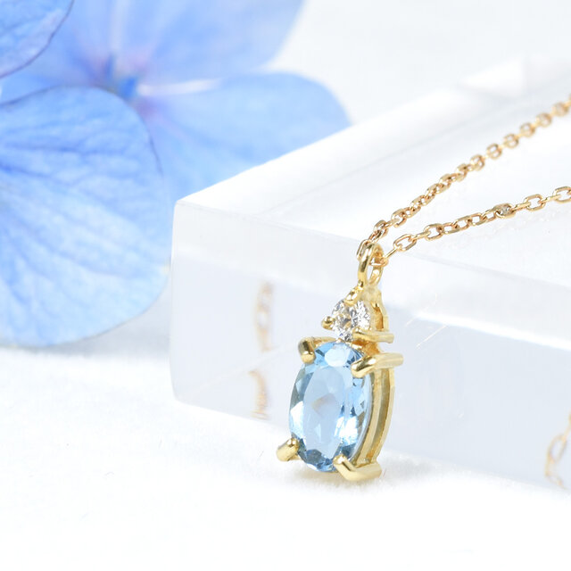 アクアマリン　ペリドット　ピンクスピルネル　　18金ネックレス AGVN665645PD ペリドット ピンクトルマリン ネックレス｜ネックレス