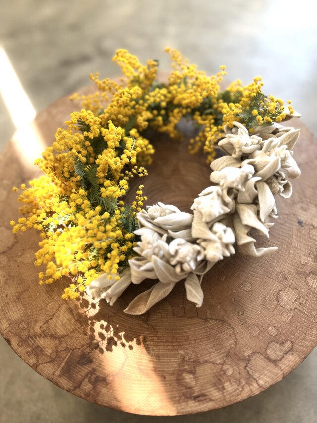 ミモザとラムズイヤー | iichi 日々の暮らしを心地よくする