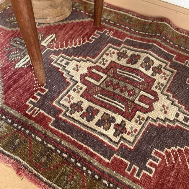 52×89 アースカラー 小さめメダリオン アンティークカラー トルコ