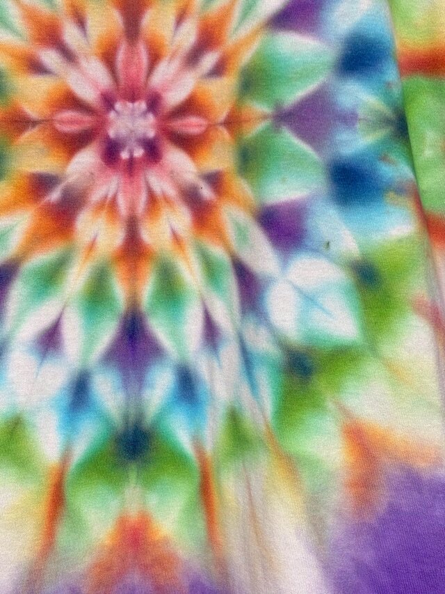 タイダイ 長袖 Tシャツ XXLサイズ 曼荼羅 パープル HIPPIES DYE新作
