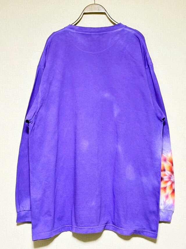 タイダイ 長袖 Tシャツ XXLサイズ 曼荼羅 パープル HIPPIES DYE新作