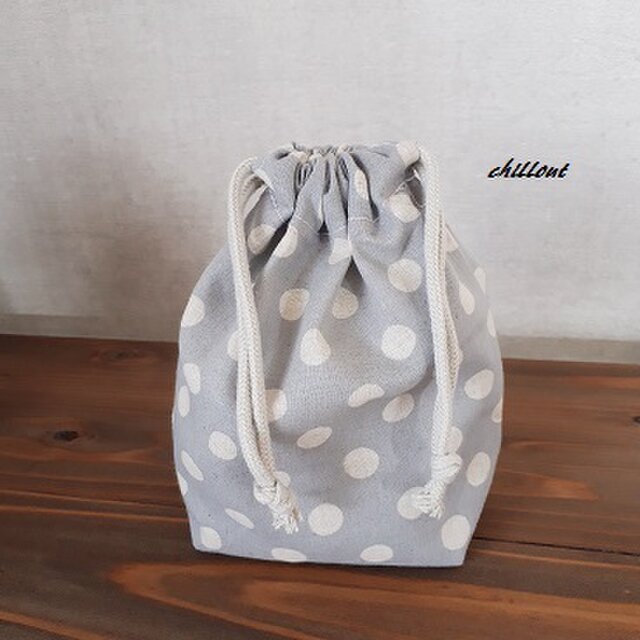 入園・入学】入園バッグ5点セット：ドット：ブルーグレー【0476