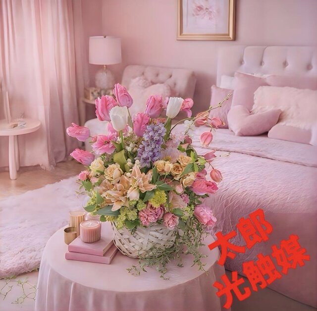 光触媒 人工観葉植物 ウォールグリーン フェイクグリーン ピンク