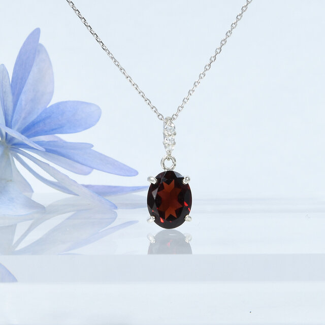 ガーネット ペンダントトップ SV925 シルバー CJ035CIBSN | iichi 日々