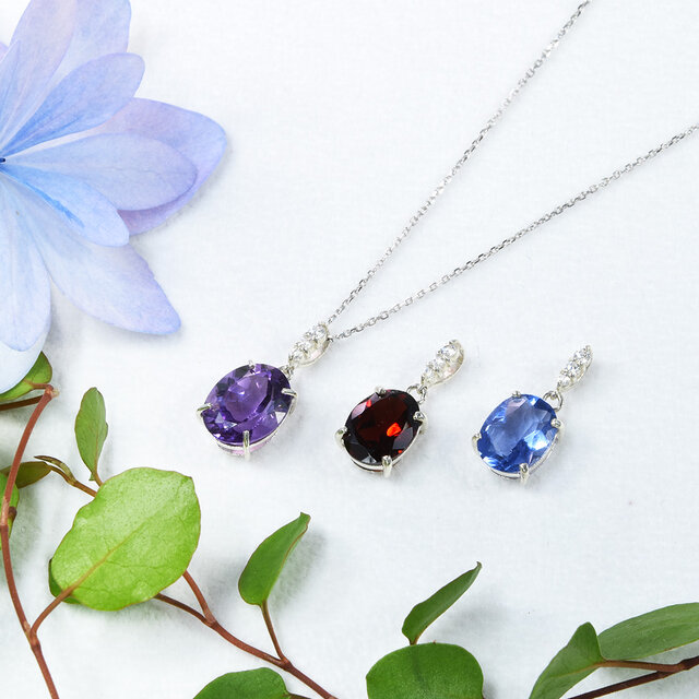 ガーネット ペンダントトップ SV925 シルバー CJ035CIBSN | iichi 日々