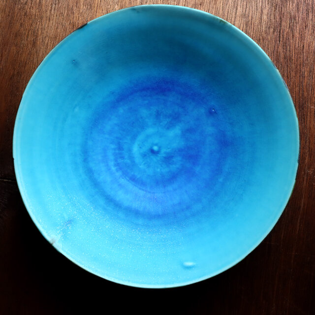 トルコブルー 平鉢 | iichi 日々の暮らしを心地よくするハンドメイドや