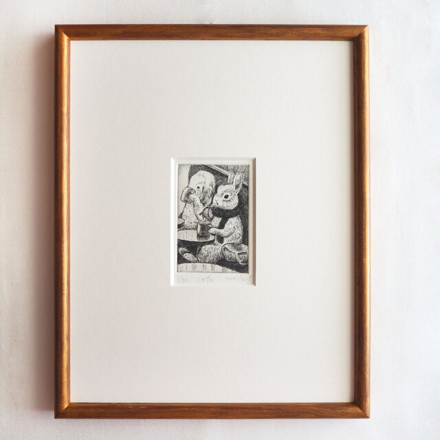 銅版画】cafe | iichi 日々の暮らしを心地よくするハンドメイドや