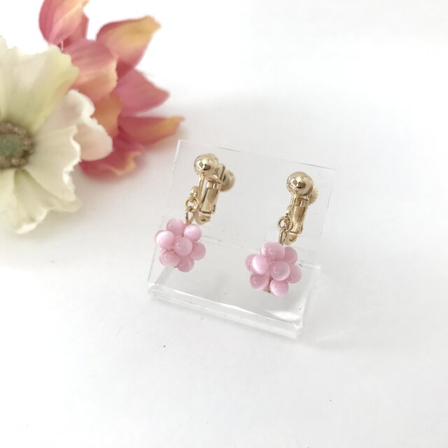 ノースポールパステルピンク♡イヤリング ノースポールパステルピンク