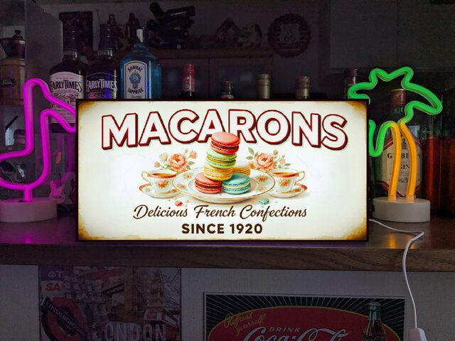オーダー無料】マカロン フランス 洋菓子 スイーツ お菓子 レトロ 店舗